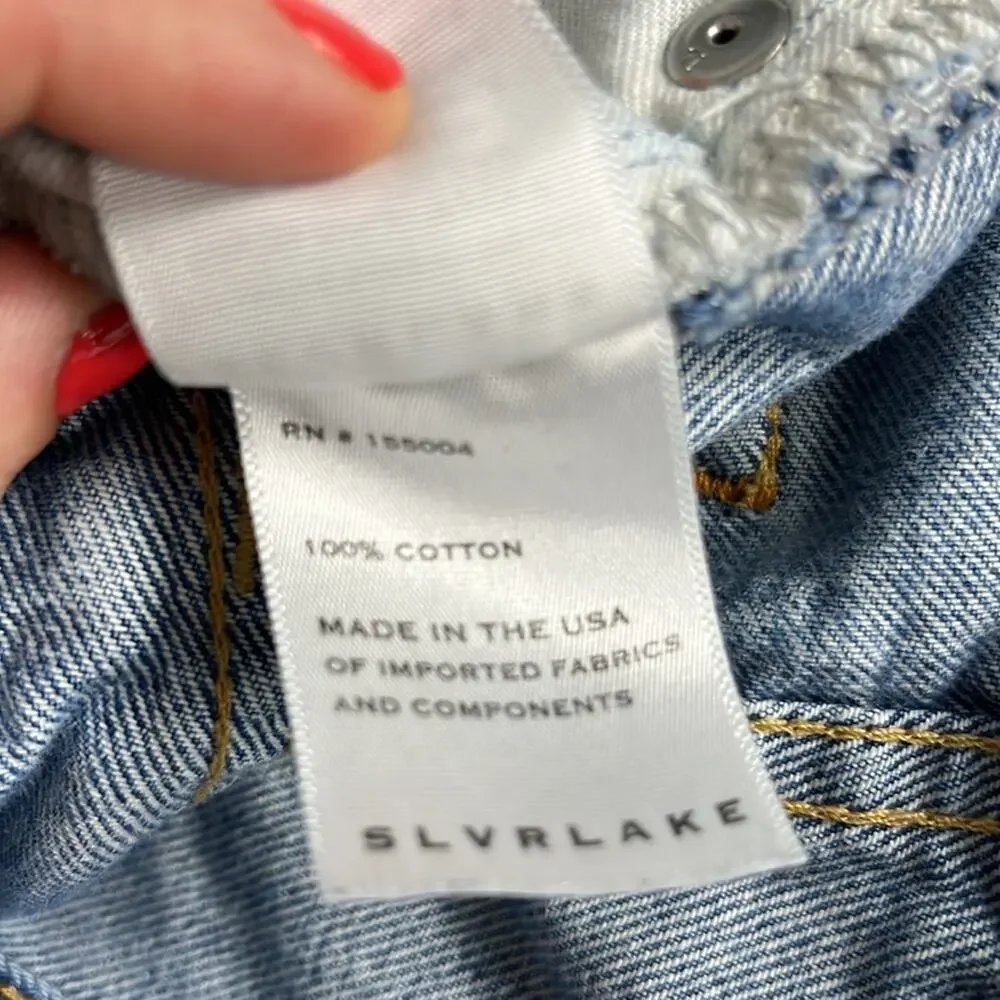 SLVRLAKE Tyler Denim Jeans in Lucky Town Straight Leg 100% Cotton Size 29